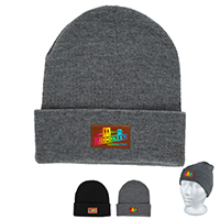 Fashion and Performance Knit Beanie with Patch